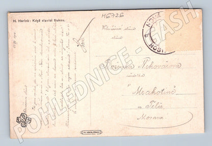 Pohlednice H. Herink Když slavíci tlukou (M6726)