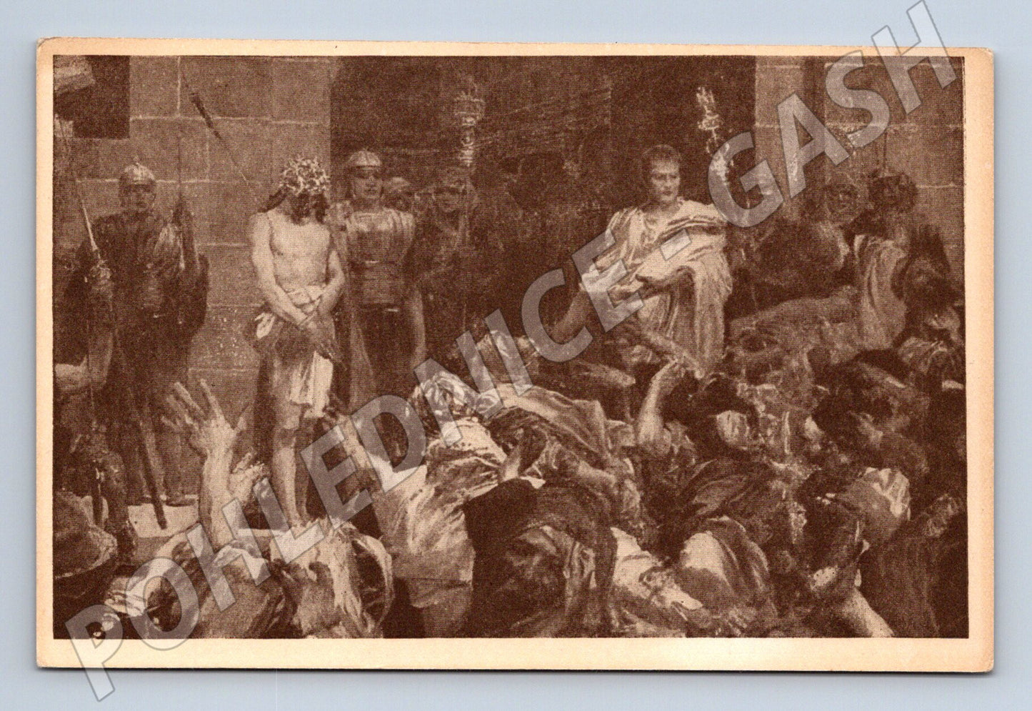 Pohlednice Vojtěch Hynais Kristus před Pilátem (M6730)