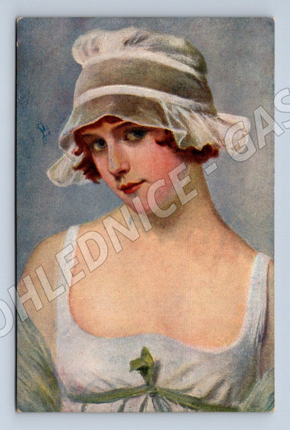 Pohlednice portrét mladé dámy Art moderne (M6733)