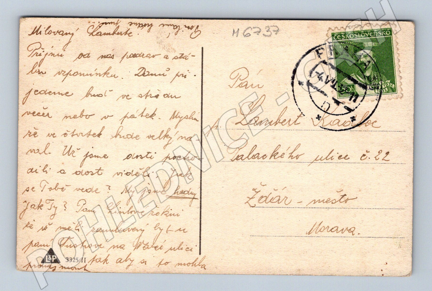 Pohlednice venkovský pastýř ČSR 1926 (M6737)