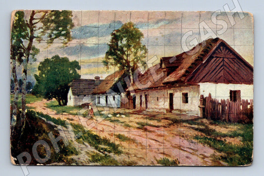Postcard of a country cottage ethno (M6744)