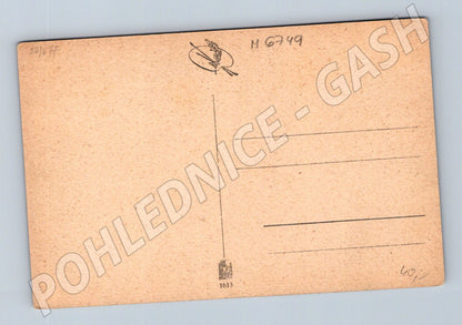 Postcard autumn landscape swans (M6749)