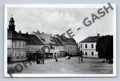 Pohlednice Uhlířské Janovice historické náměstí ČSR (M676)
