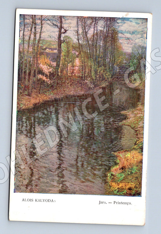 Postcard Alois Kalvoda Spring used (M6760)