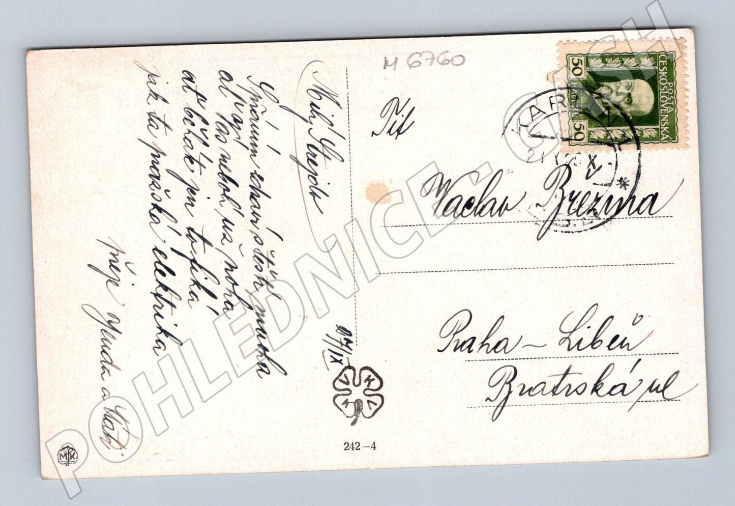 Postcard Alois Kalvoda Spring used (M6760)