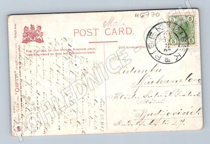 Postcard Boscombe Pier rough sea 1911 England (M6770)