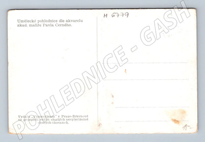 Pohlednice ptáci na jeřábu Pavel Černý (M6779)