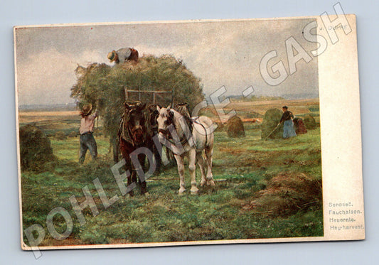 Postcard Haymaker J. Dupré harvest scene (M6780)