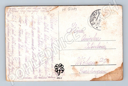 Pohlednice povoz v horské krajině 1912 (M6781)