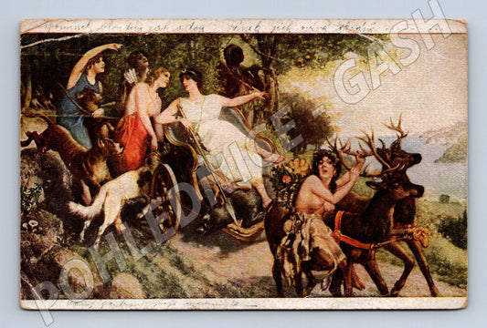 Postcard Diana mythological motif 1923 (M6782)
