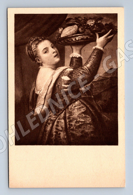 Postcard Titian Girl with Fruit Berlin (M6784)