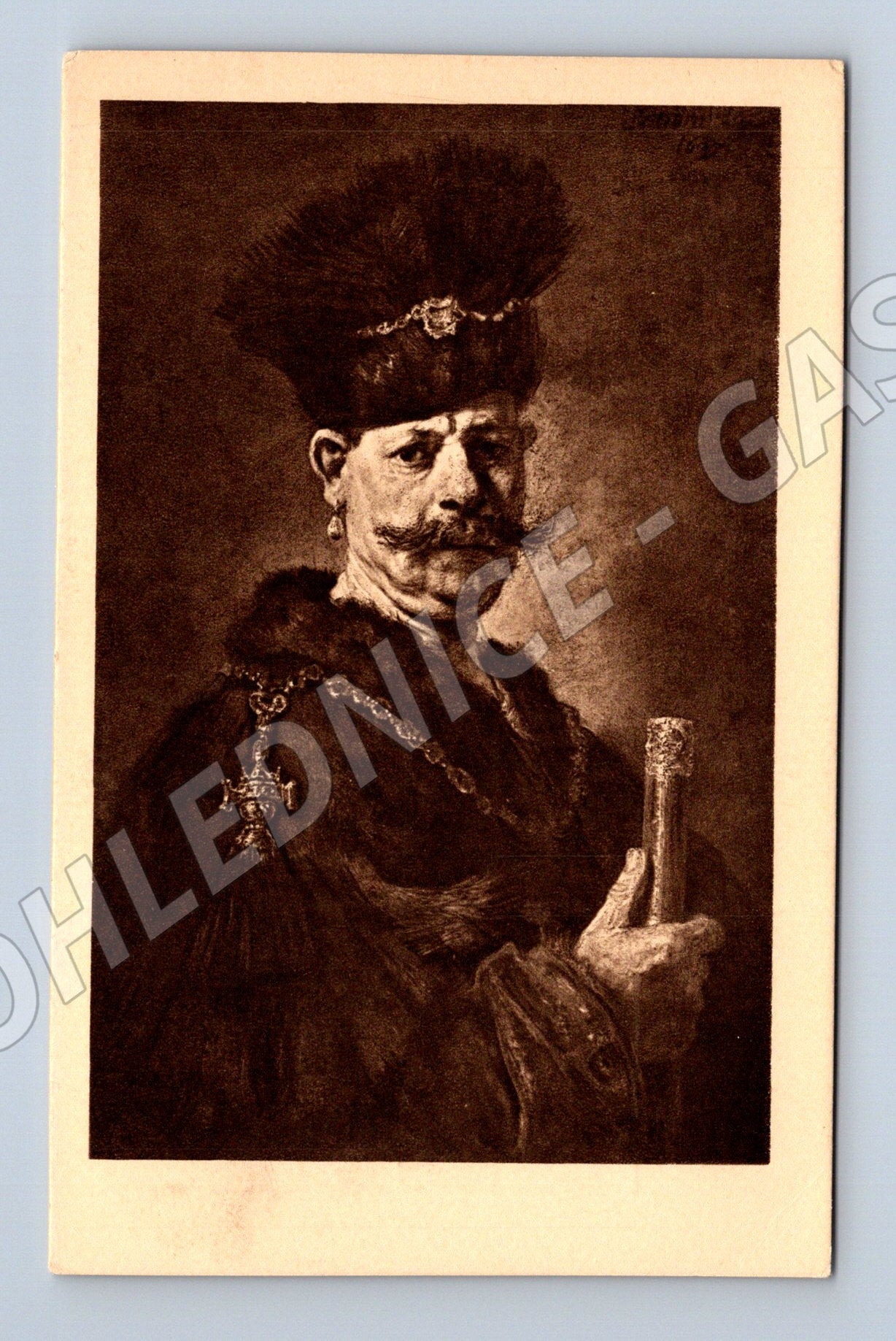 Postcard Rembrandt Polish nobleman Sobieski (M6785)