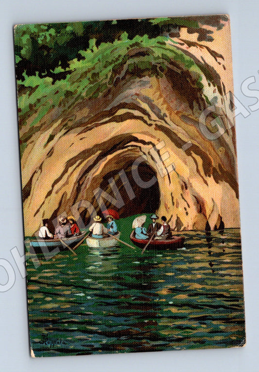 Postcard Naples boats in the cave water motif (M6787)