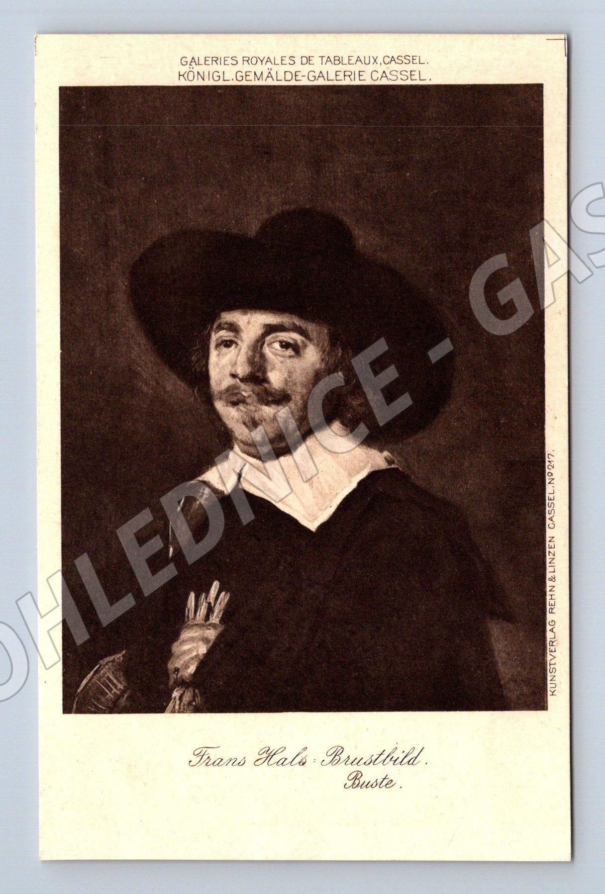 Postcard Frans Hals bust painting (M6791)