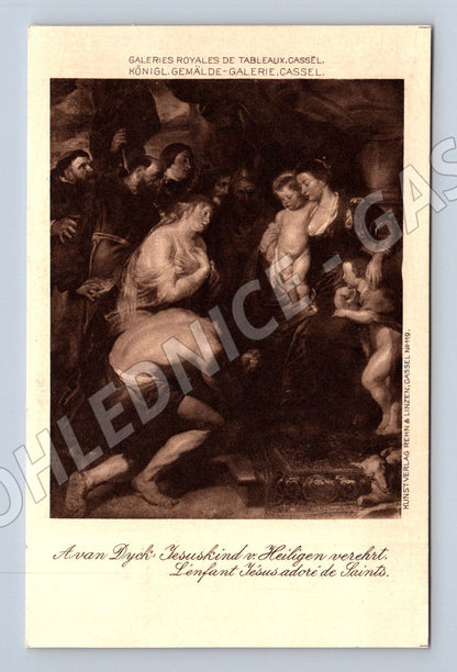 Postcard Adoration of the Infant Jesus, Kassel Gallery (M6797)