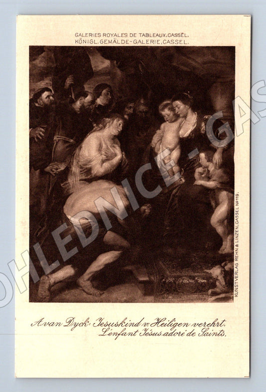 Postcard Adoration of the Infant Jesus, Kassel Gallery (M6797)