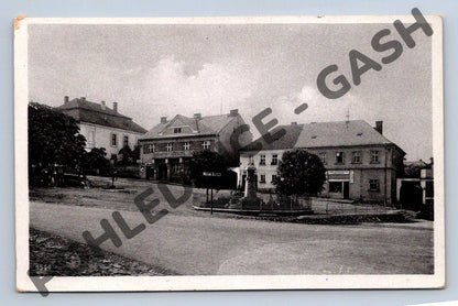 Pohlednice Divišov Dolejší náměstí čb ČSR (M680)