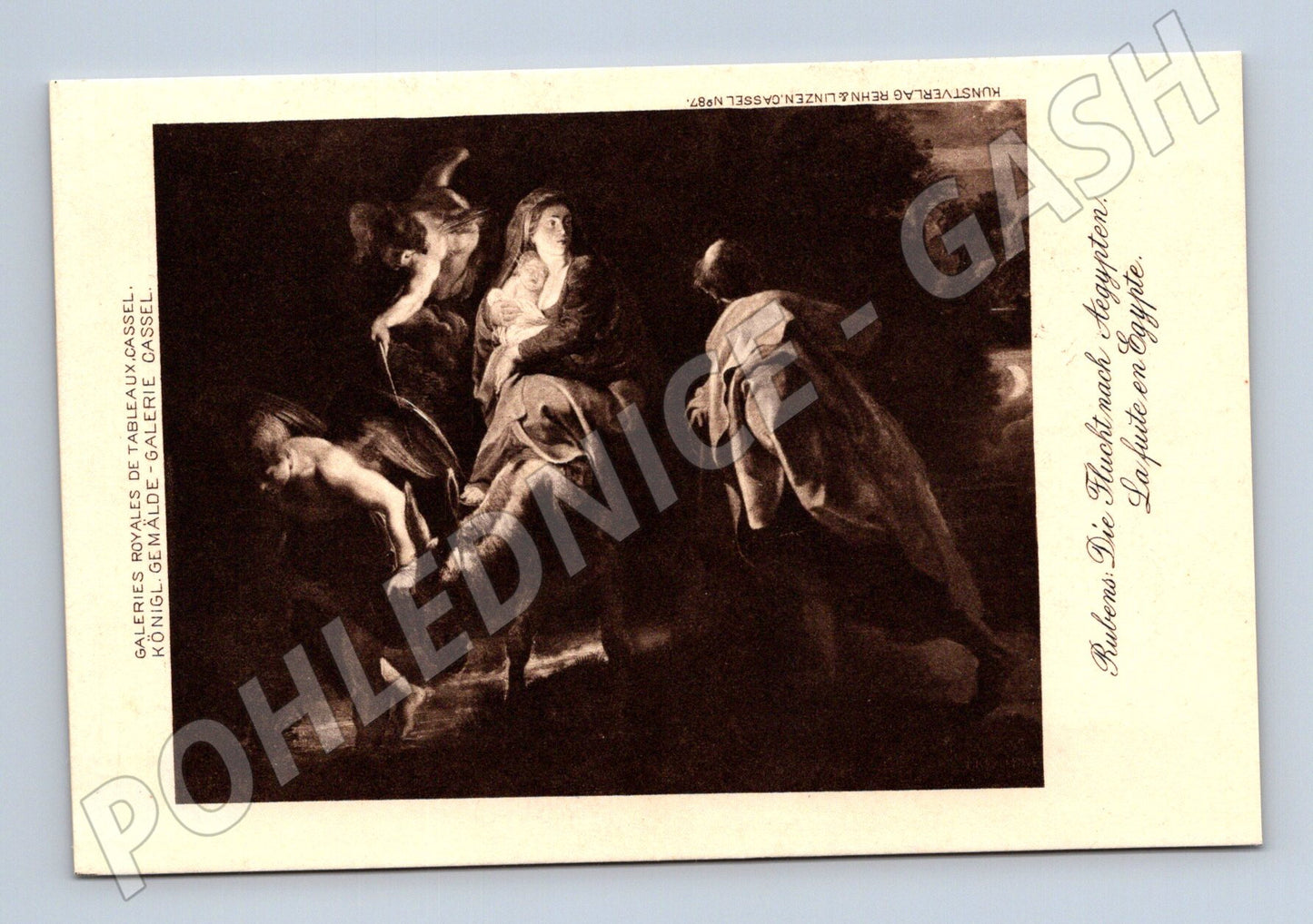 Postcard Rubens The Flight into Egypt Kassel (M6802)