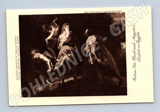 Postcard Rubens The Flight into Egypt Kassel (M6802)
