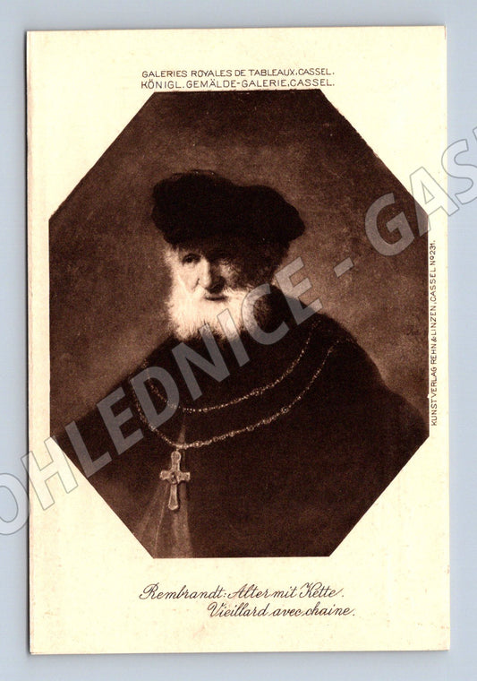 Postcard Rembrandt Old Man with Chain (M6805)
