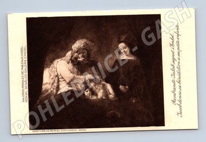 Pohlednice Rembrandt Jakub žehná synům (M6808)
