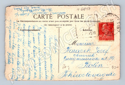Postcard French port watercolor (M6817)