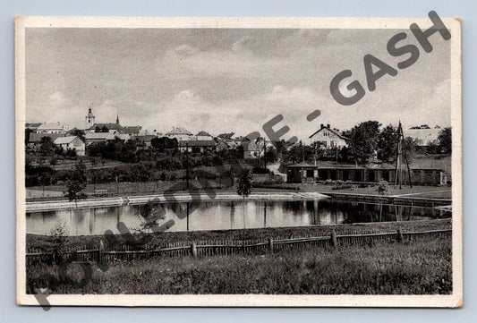 Pohlednice Divišov černobílá stará do 1950 (M682)