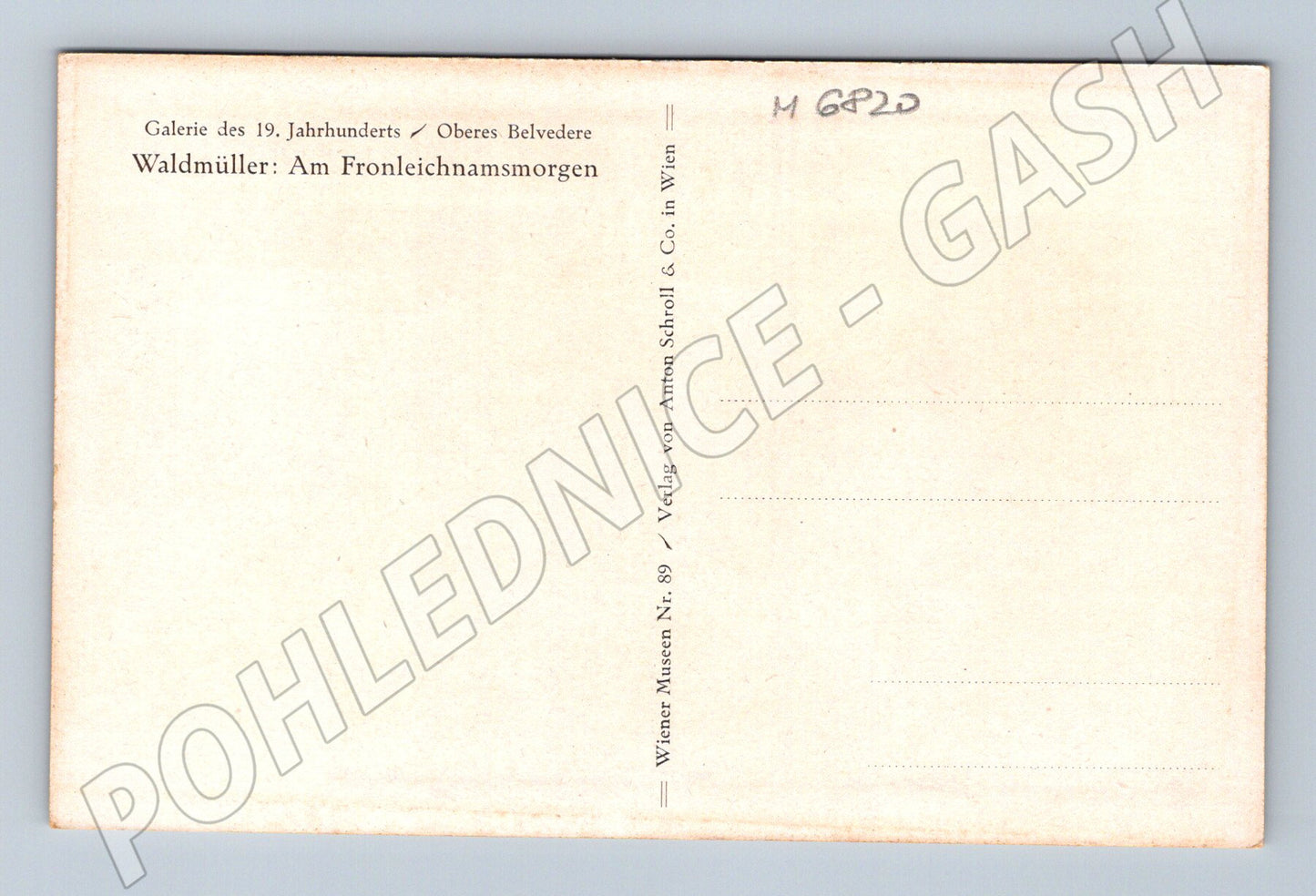Postcard Waldmüller Am Fronleichnamsmorgen (M6820)