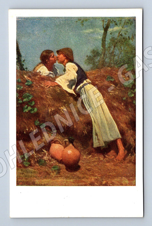 Postcard Pettenkofen The Kiss Belvedere (M6821)