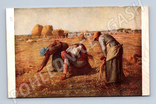 Millet Postcard The Gleaners Louvre (M6823)