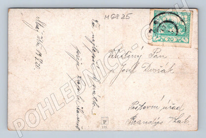 Postcard river painting handwritten (M6825)