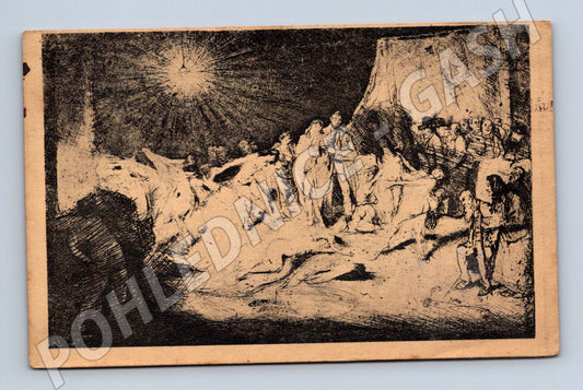 Postcard Bacchanalia Adolf Jelínek RU (M6826)