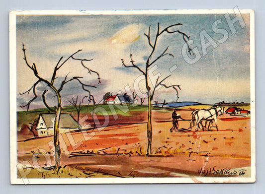 Pohlednice Velikonoce venkov Sedláček (M6836)