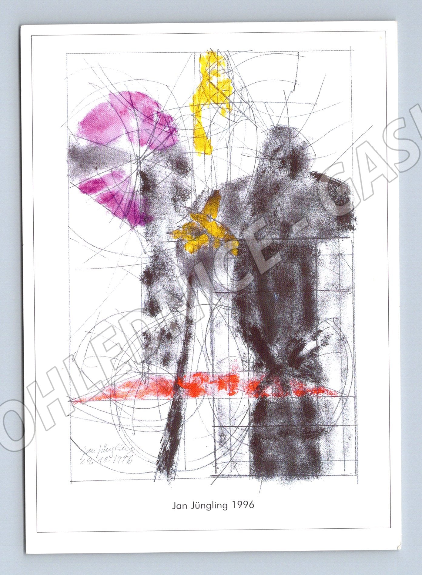 Postcard Jan Jüngling abstraction 1996 (M6841)