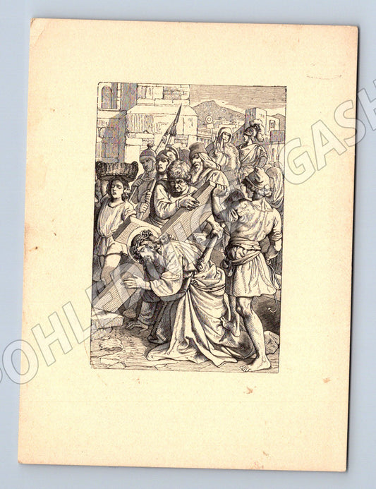 Pohlednice biblický výjev nesení kříže (M6854)