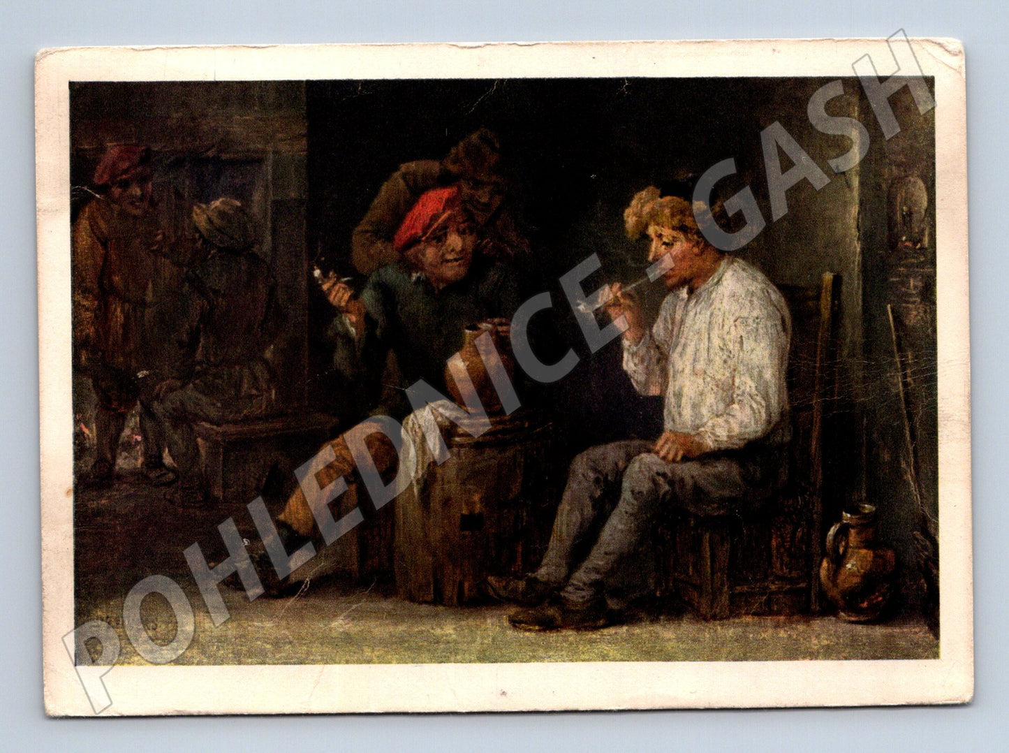 Postcard Two Smokers David Teniers Jr. (M6858)