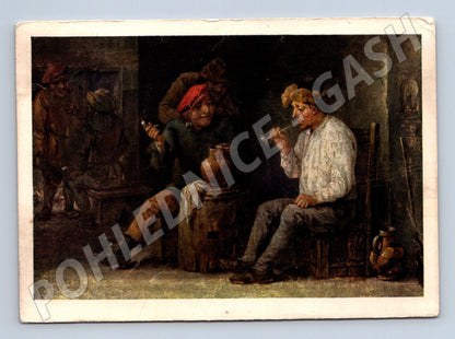 Postcard Two Smokers David Teniers Jr. (M6858)
