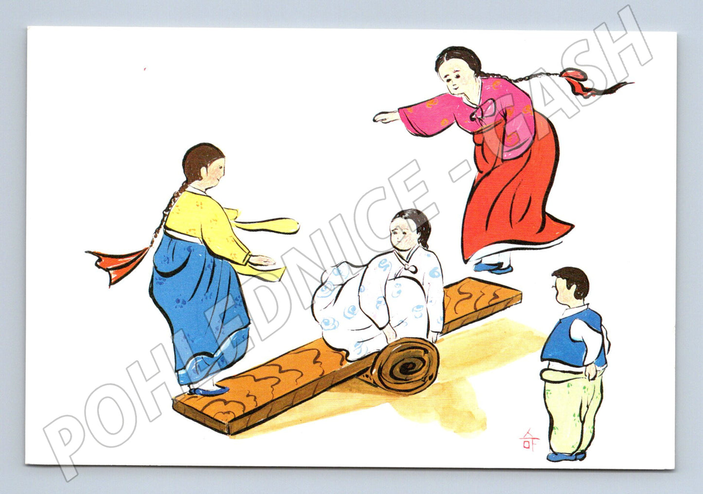Pohlednice Korea houpačkový tanec etno (M6860)