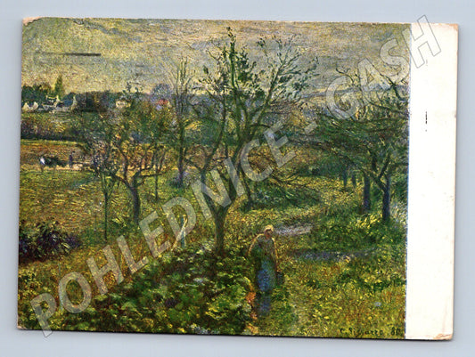 Pohlednice Pissarro zahrada Val Hermé (M6864)