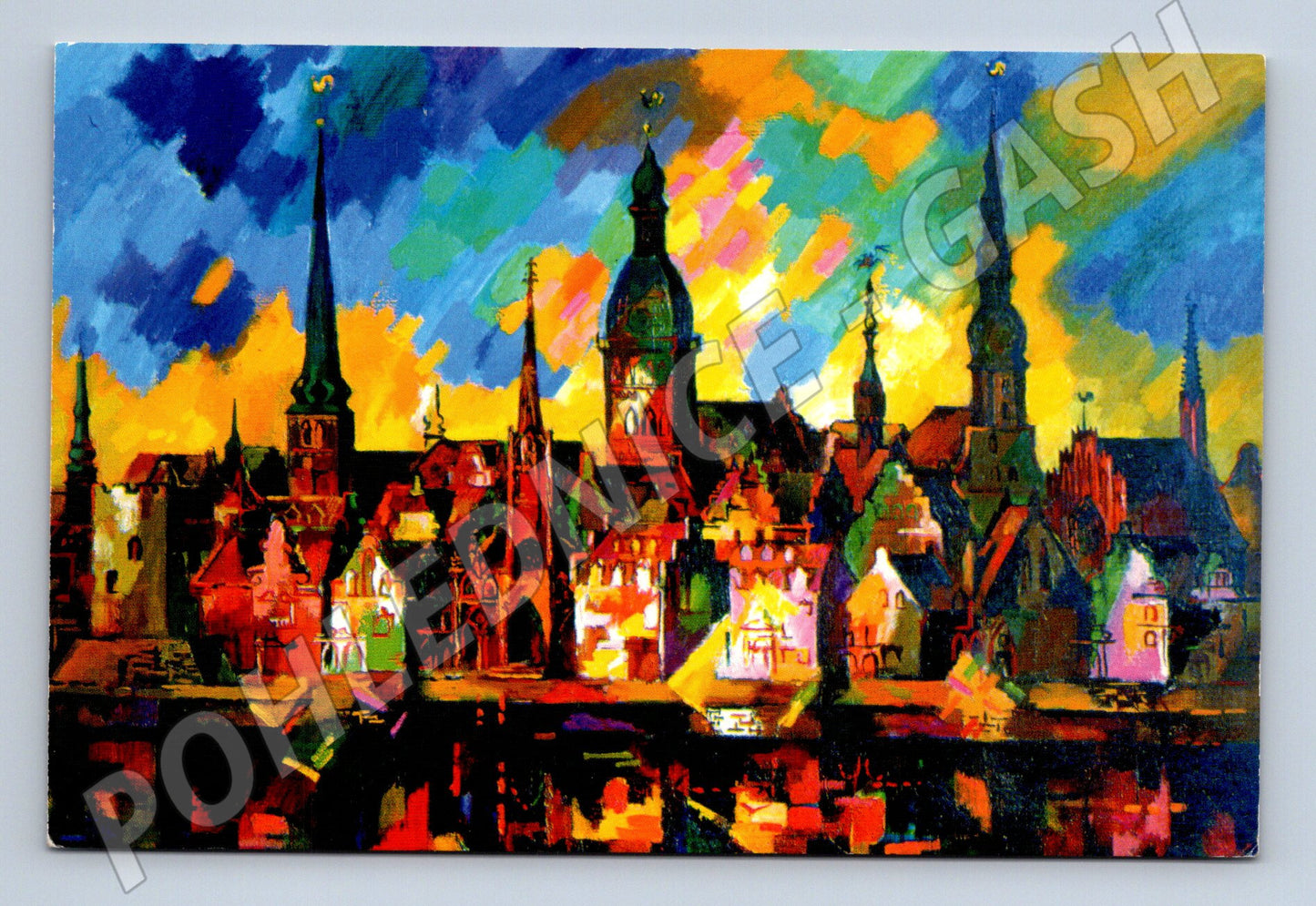 Pohlednice Riga Vecrīga Ivars Muižulis Lotyšsko (M6868)