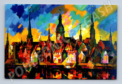 Pohlednice Riga Vecrīga Ivars Muižulis Lotyšsko (M6868)