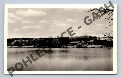 Pohlednice Velké Popovice černobílá 1945 ČSR (M687)