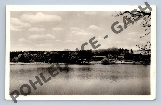 Pohlednice Velké Popovice černobílá 1945 ČSR (M687)