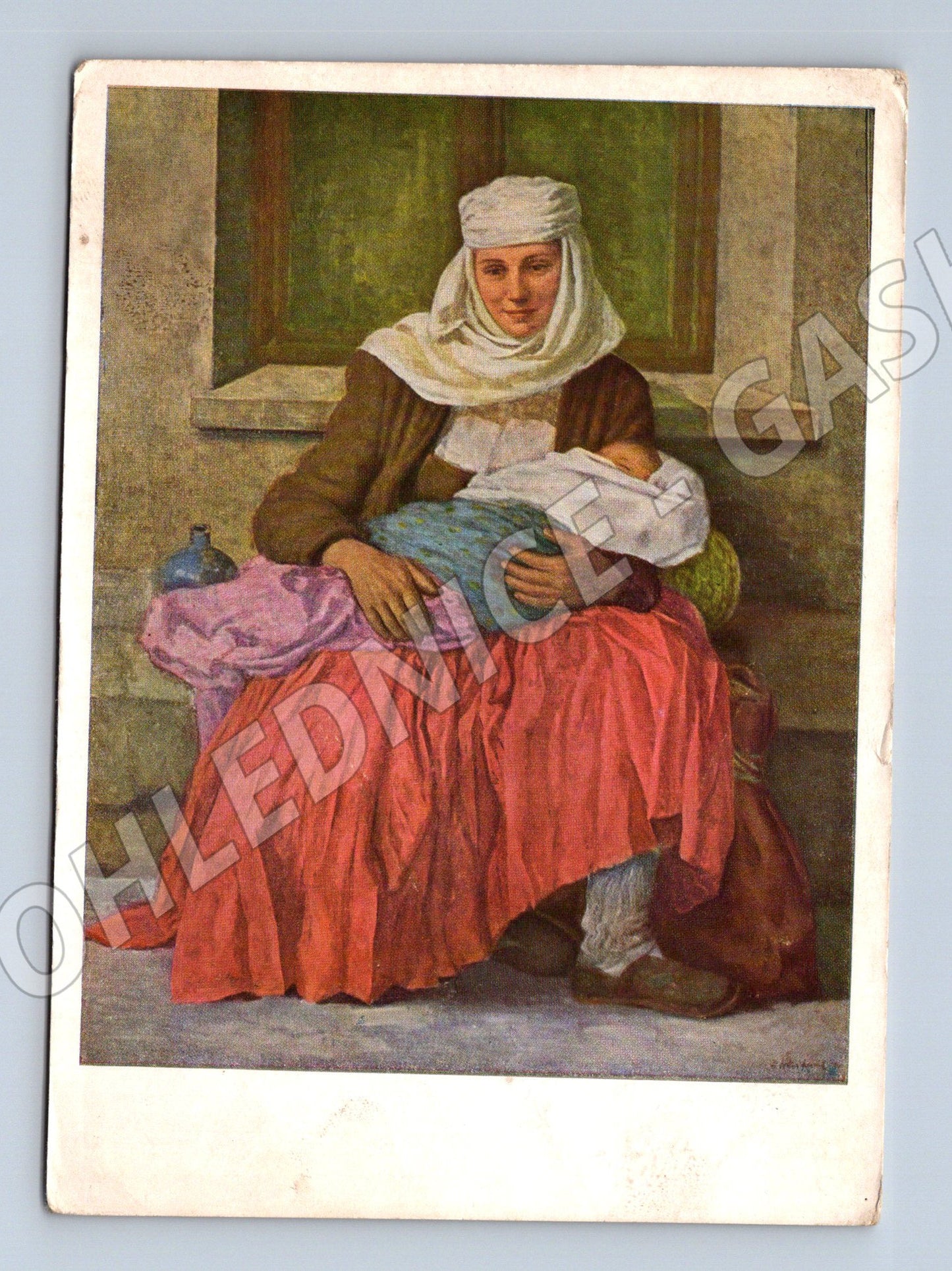 Pohlednice Albánská matka Heritesová etnografie (M6872)