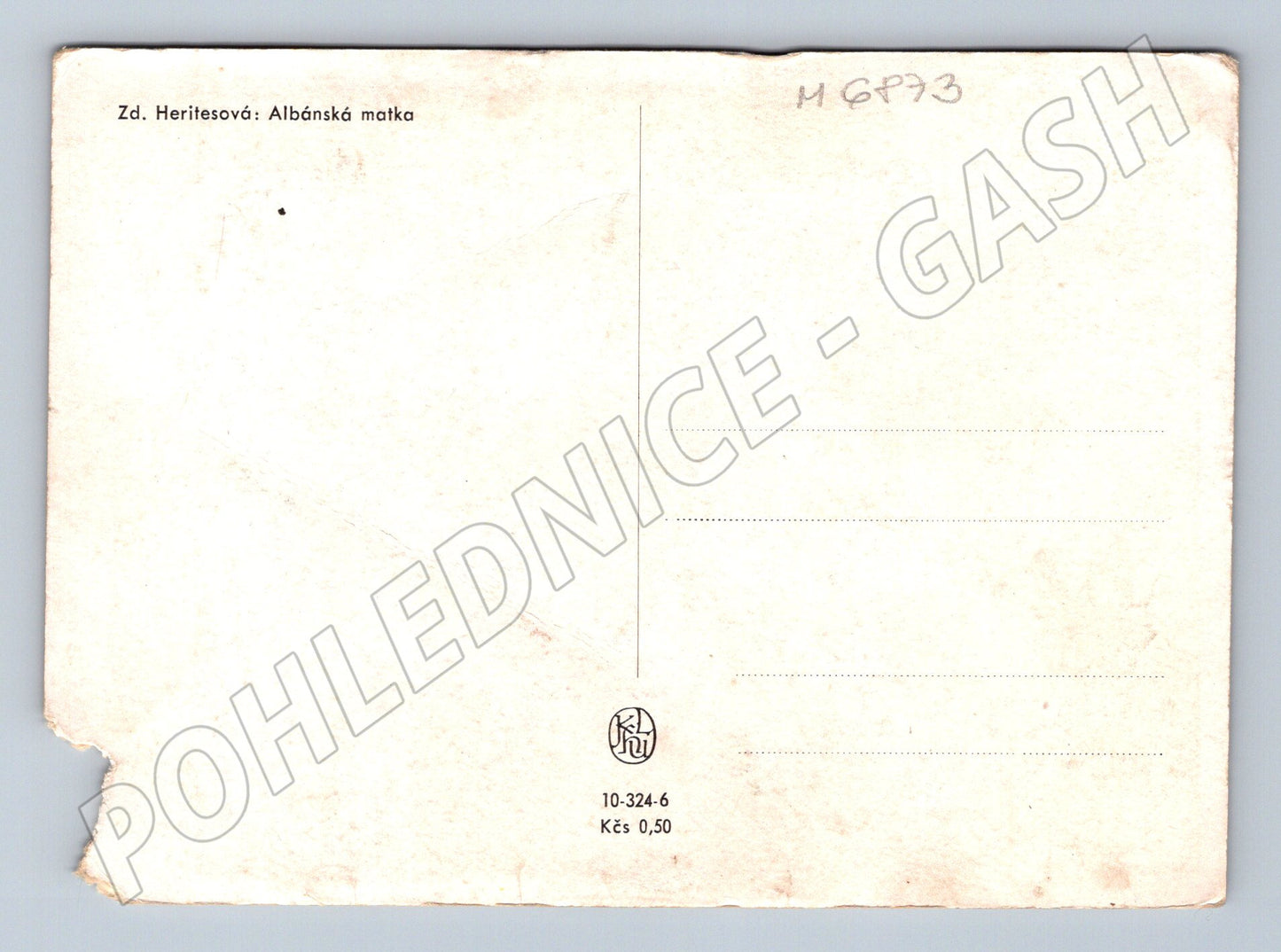Pohlednice Albánská matka Zdenka Heritesová (M6873)