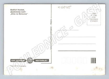 Pohlednice Zima na Berounce Bedřich Horálek (M6875)