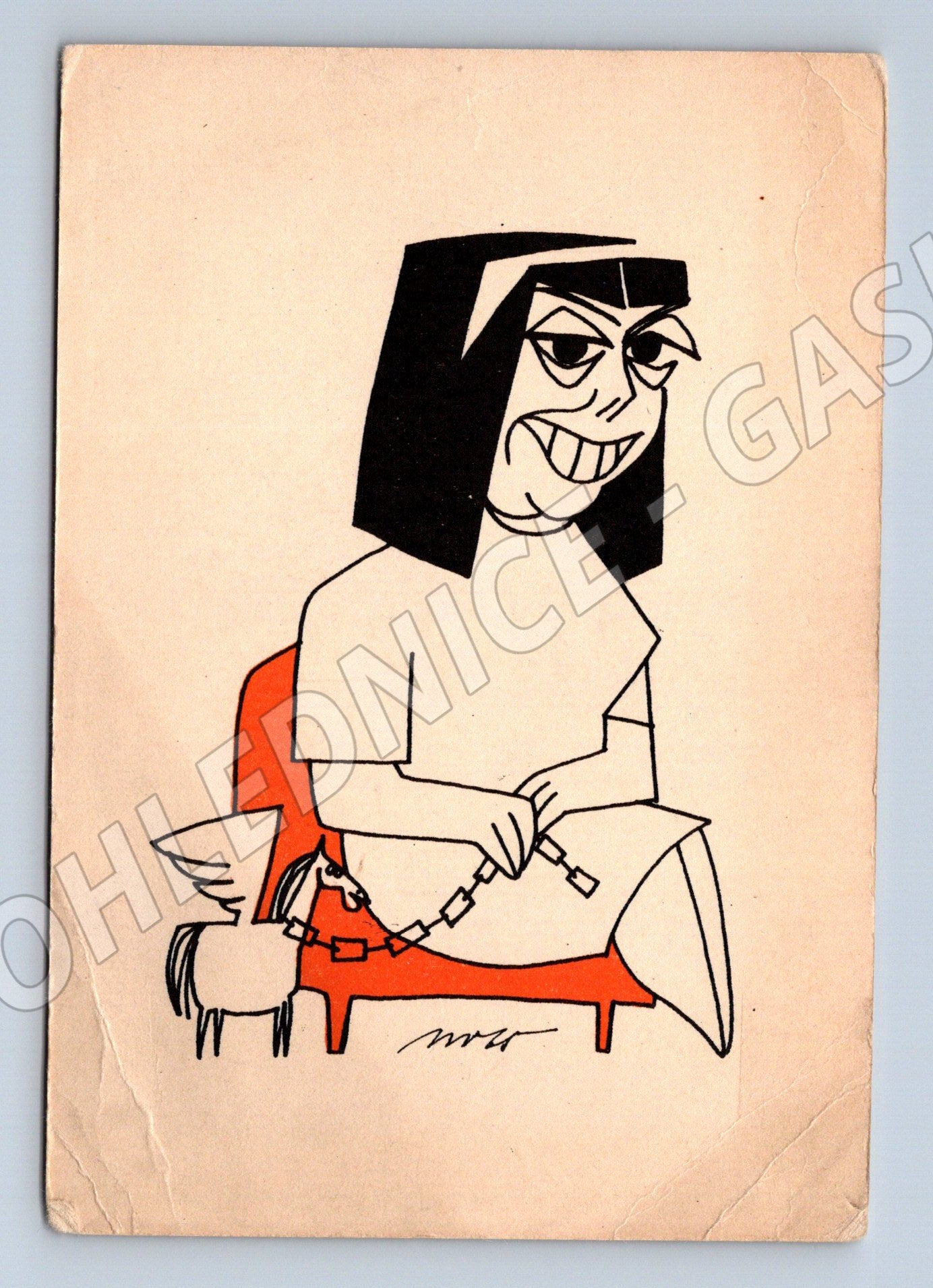 Pohlednice Katarína Lazarová karikatura M. Vavru (M6876)