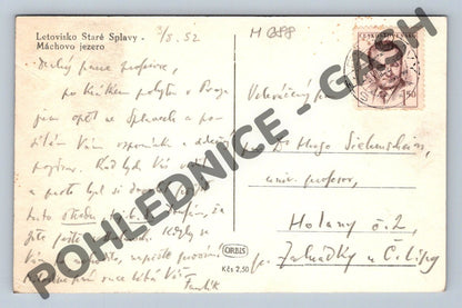 Pohlednice Staré Splavy Máchovo jezero 1952 (M688)