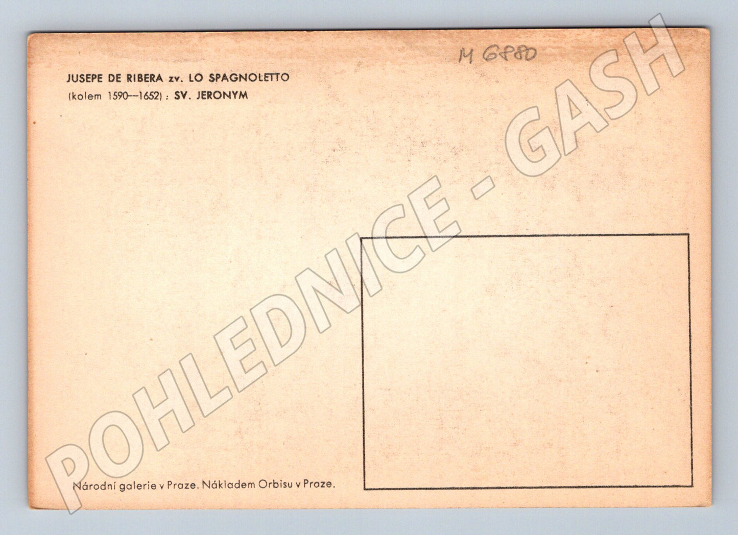 Pohlednice Ribera Svatý Jeroným reprodukce (M6880)