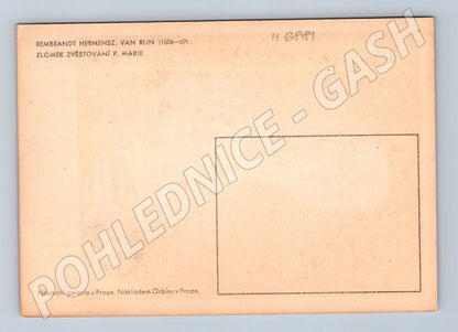 Pohlednice Rembrandt Zvěstování Panny Marie (M6881)